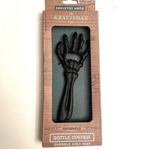 Cast Iron Bottle Opener  Skeleton Hand and Arm   NEW